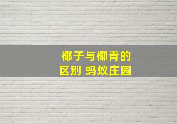 椰子与椰青的区别 蚂蚁庄园